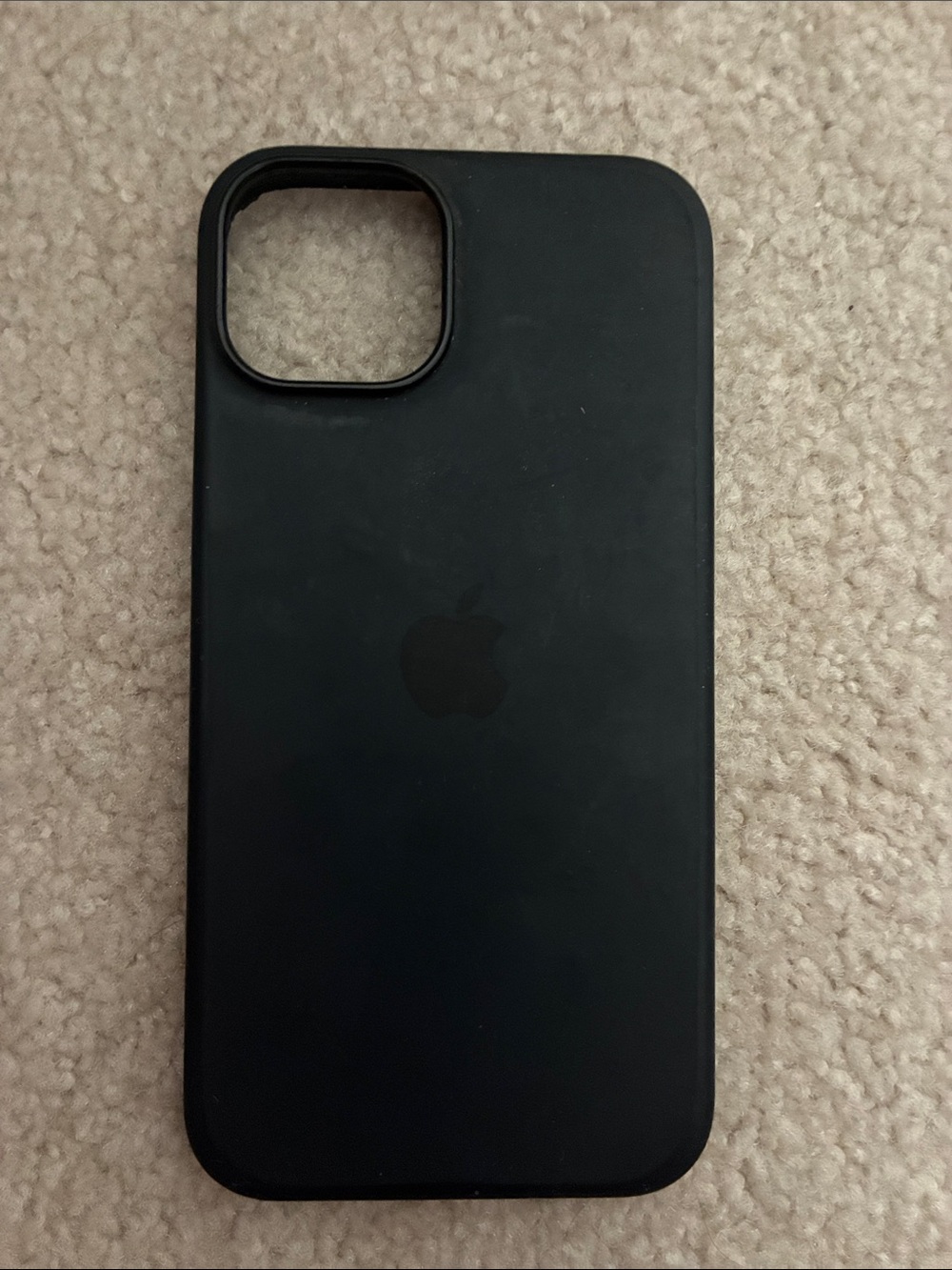 Apple Black Silicone iPhone Case with Subtle Apple Logo